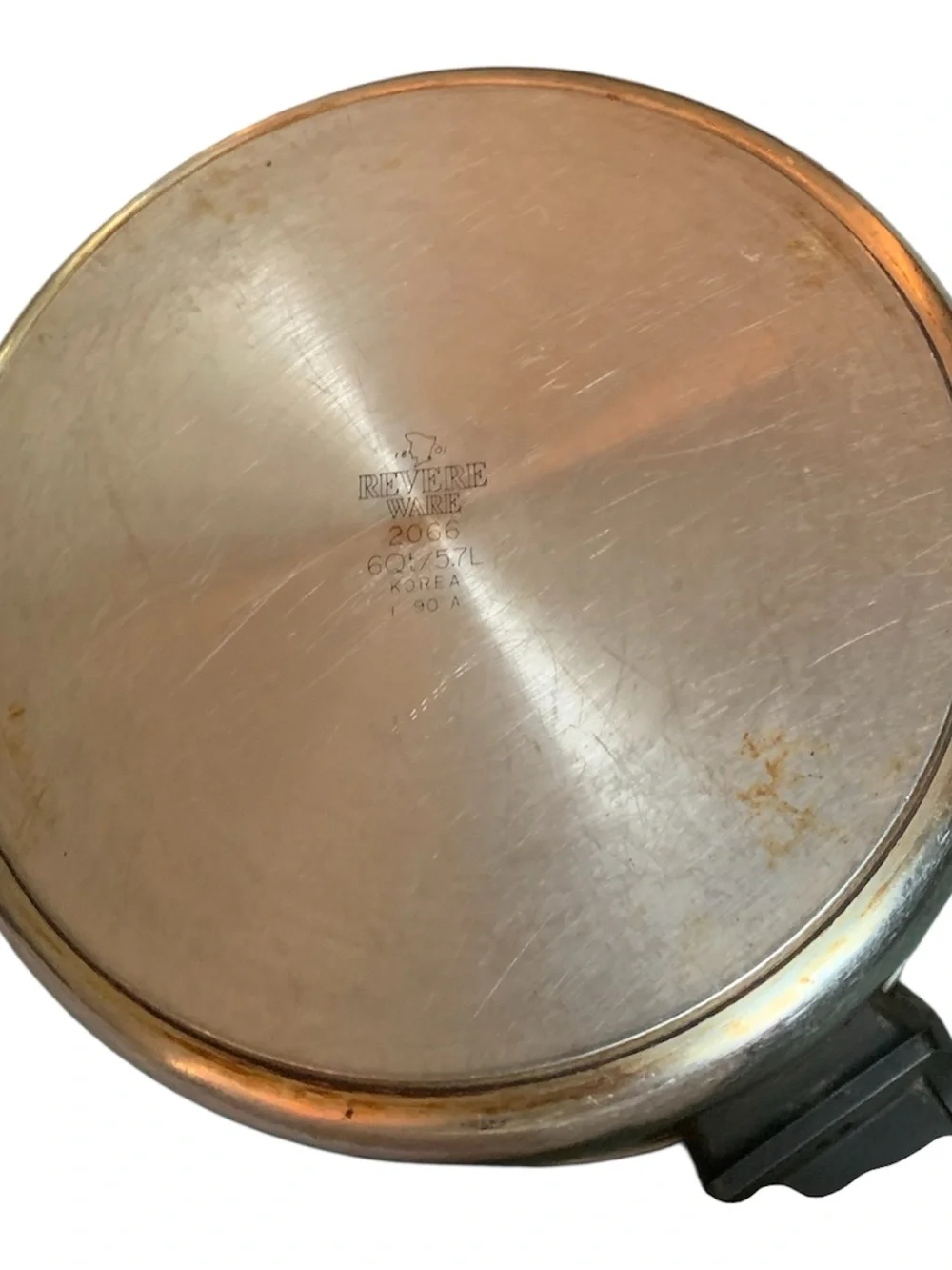 1801 REVERE WARE 6 QT STOCK POT PAN 2066‎ Korea Lid Not Included